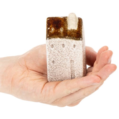 Koristeellinen keraaminen miniatyyritalosetti, pöytäkoriste, 9 cm, 3 osaa | Floristik24.fi
