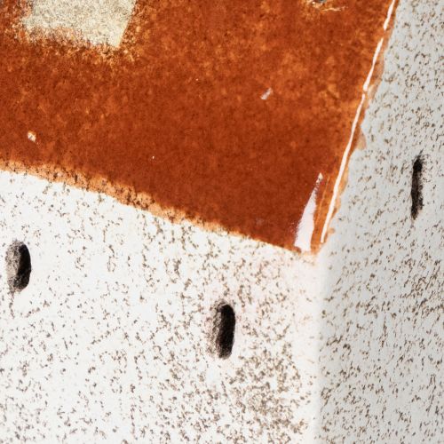 Keraaminen talonkoriste savupiipulla, tuikkutalo, syksy ja talvi, 13 cm, 2 kpl | Floristik24.fi