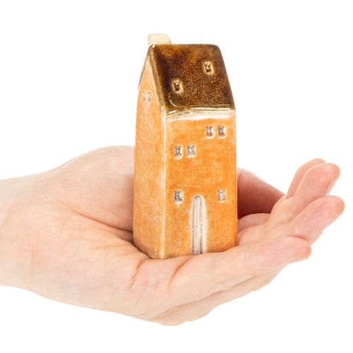Koristeellinen keraaminen miniatyyritalo ikkunalaudalle, 10 cm, 3 kpl | Floristik24.fi
