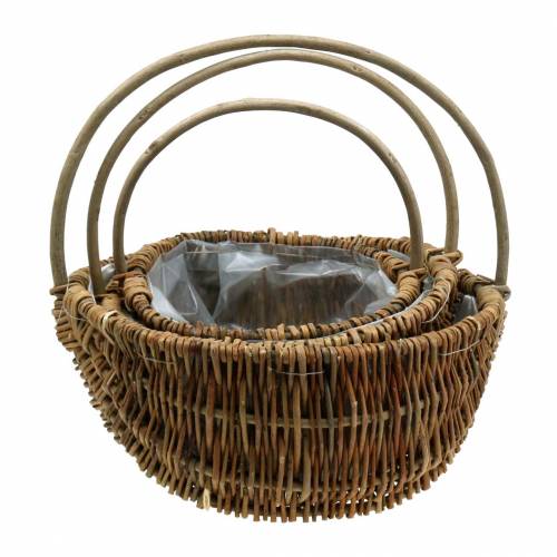 kohteita Kahvakori pyöreä luonnollinen Ø32/28/22cm sarja 3