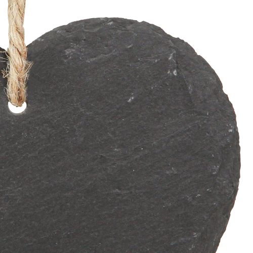 kohteita Liuskekivisydän ripustamiseen musta 10cm 6kpl