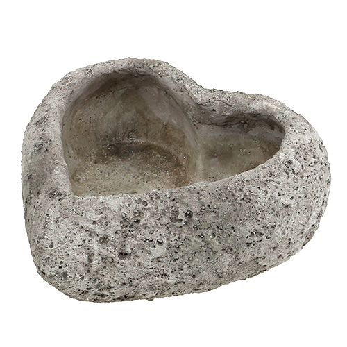 Floristik24 Sydän istutettavaksi 24cm x 25cm harmaa