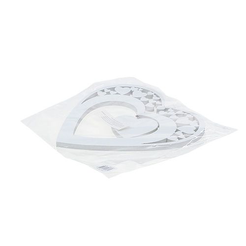 Floristik24 Sydän ripustettava valkoinen 23cm