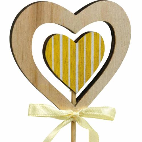 Floristik24 Koristepistoke perhonen kukka ja sydän, kevätkoriste, kukkapistoke, ystävänpäivä 9kpl