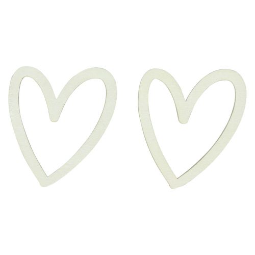 Heart deco sprinkles hearts puinen pöytäkoristekerma 4,5cm 48kpl