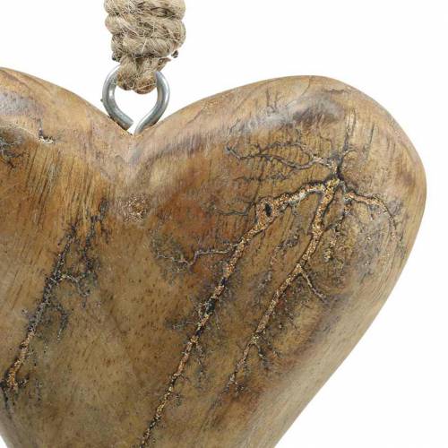 kohteita Ripustettava sydän Mango Luonnollinen, Kultainen 14×11cm 2kpl