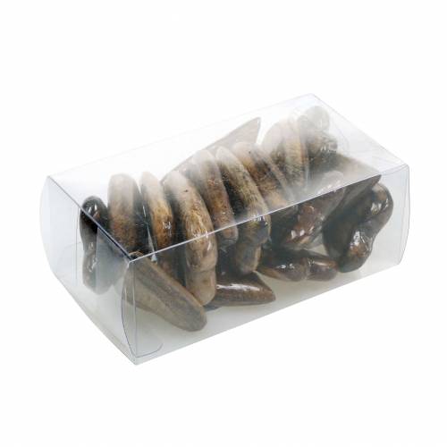 Floristik24 Mangopuusta lasitetut sydämet 6,2–6,6 cm × 4,2–4,7 cm 16 kpl