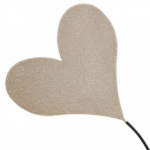 Floristik24 Pöytäkoristesydämet häät, sydänkoristeet metalli beige/oranssi/keltainen H40cm 3kpl