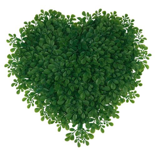 Floristik24 Koristeellinen sydän puksipuu keinotekoinen koristematto vihreä 30,5cm