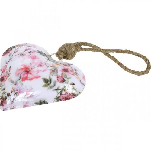 Floristik24 Sydän kukkakuvioinen, Äitienpäivä, metalliriipus H9cm 3kpl