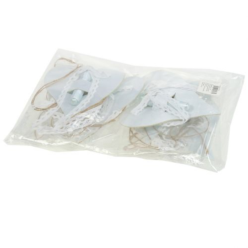 Floristik24 Sydänripustin orkideputkilla valkoinen 16cm 6kpl