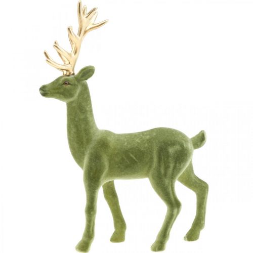 Floristik24 Koristeellinen hirven koristefiguuri koristeellinen poroparvi vihreä H37cm