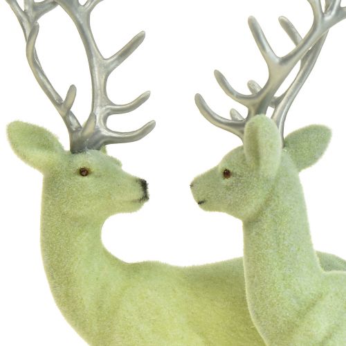 kohteita Deer Deco Poronvihreä Harmaa Vasikka Flocked 20cm Setti 2 kpl