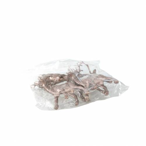 Floristik24 Koristeellinen peura glitter kupari 14cm 4kpl