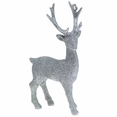 Deco figuuri peura hopea glitter 25cm x 12cm