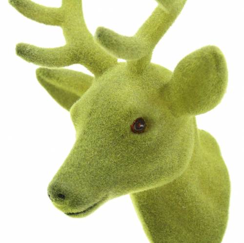 kohteita Koristeellinen hirvenpää parvettu sammalvihreä 10cm x 20cm 3 kpl