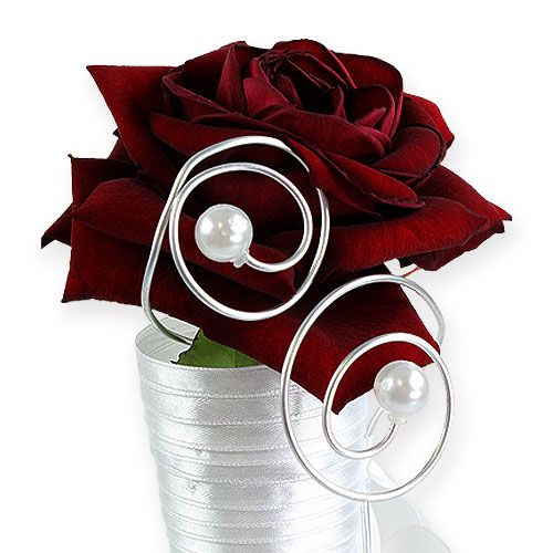 Floristik24 Satiinilaukku valkoinen 40cm 3kpl