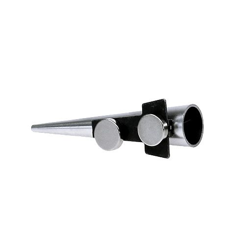 Floristik24 Hääneula magneetilla, kiiltävää hopeaa 7cm