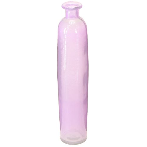 Korkea kukkamaljakko purppurapulloja koristelasia Ø6,5cm K30cm