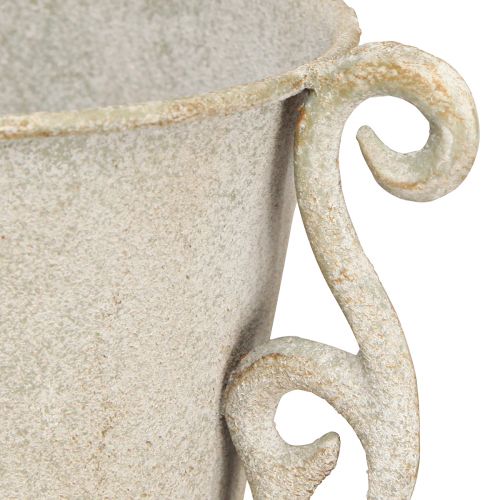 kohteita Koristeellinen pokaali antiikkikuppimaljakko metallin harmaa Ø15cm K50cm