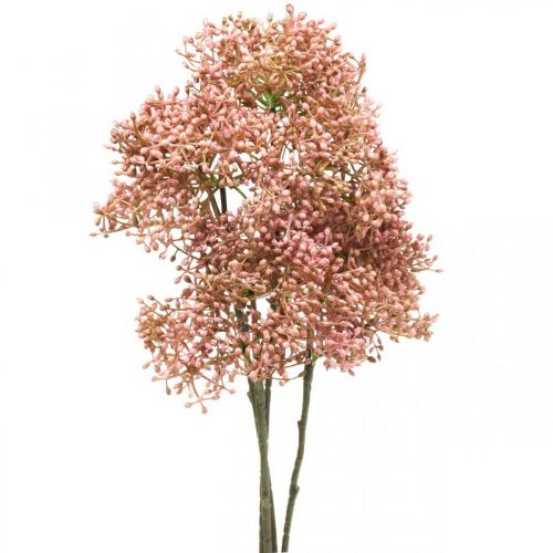 Seljan keinotekoinen vaaleanpunainen kukkaoksa 52cm 4kpl