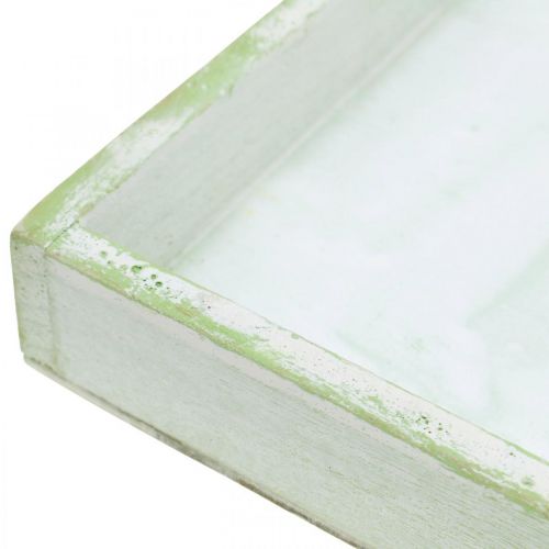 Floristik24 Puinen tarjotin, jousikoristeet, istutusalusta 24,5×24,5cm
