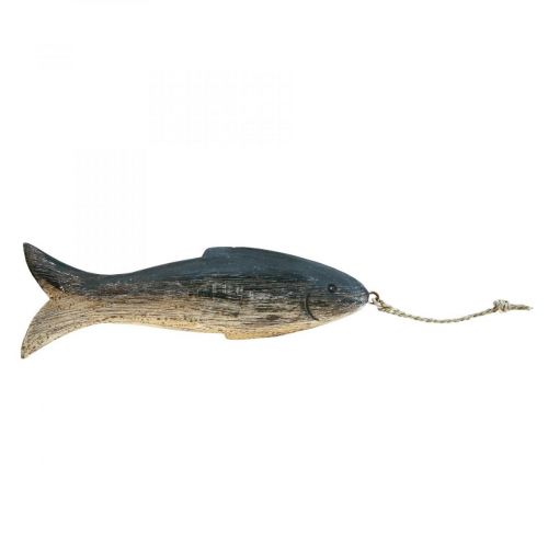 kohteita Puinen kalakoriste iso, kalariipus puu 29,5cm