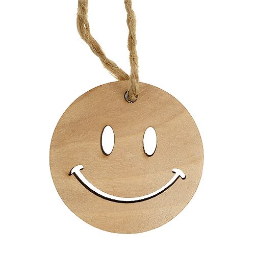 kohteita Puinen riipus Emoticon Emoticon® Ø4cm luonnollinen 24 kpl