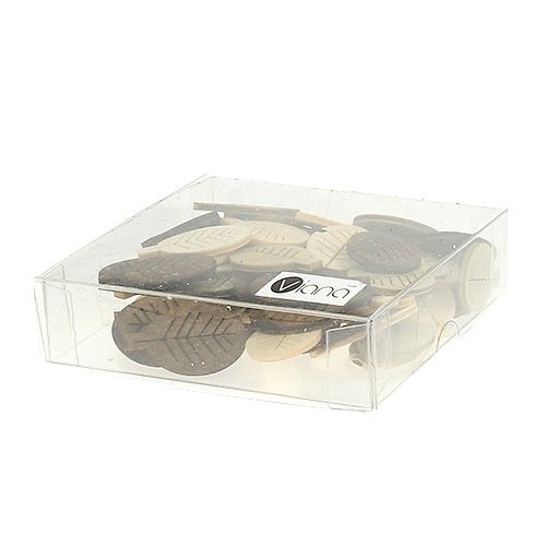 Floristik24 Puiset lehdet lajitelma 4cm luonnollinen 72 kpl