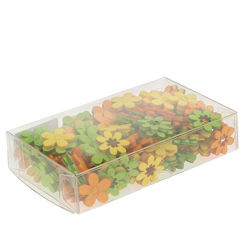 Floristik24 Puukukkien pentueen koristelu 2cm värillinen lajitelma. 144 St