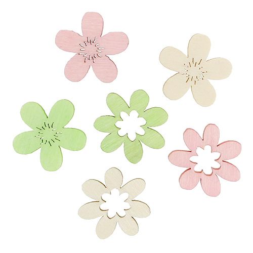 Floristik24 Puiset kukat ripottele koristeluun Ø2cm pastellivalikoimaa. 144st