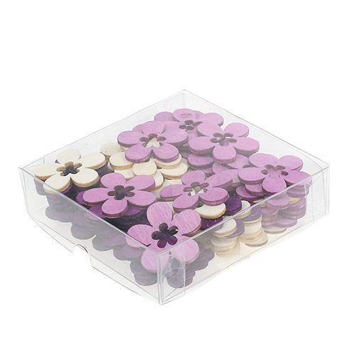 Floristik24 Puisia kukkia lajitelma. Purppura, valkoinen 4cm 72 kpl