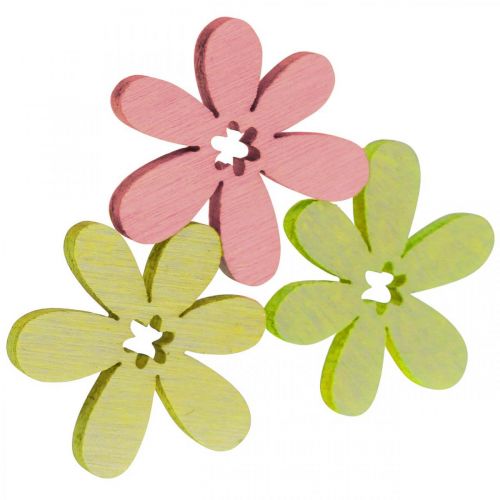 kohteita Puiset Kukat Scatter Decoration Kukat Puu Keltainen/Pink/Vihreä Ø2cm 144 Kpl