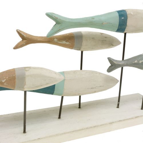 Floristik24 Puinen kala telineessä 34cm x 16cm x 7,5cm