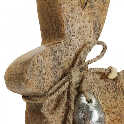 kohteita Puinen kanikoristelu pöytäkoriste Pääsiäismangopuu 13×4×15cm