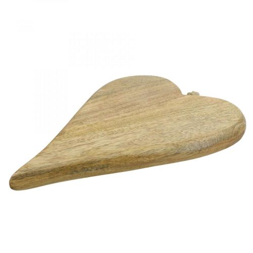 Puinen sydändeco-ripustin sydänpuinen koristelu luontoon 26cm