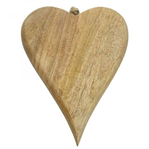 Puinen sydändeco-ripustin sydänpuinen koristelu luontoon 26cm