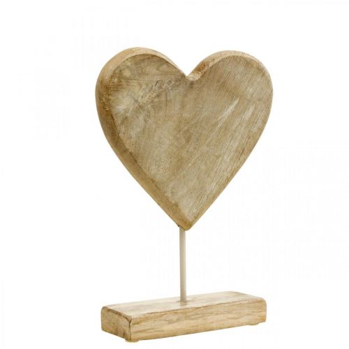 Puinen sydänsydän deco puu metalli luonto maalaistyyli 20x6x28cm