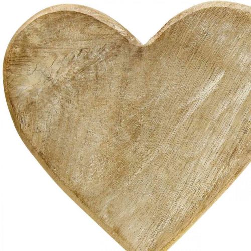 kohteita Puinen sydänsydän tikussa deco sydän puu luonnollinen 25,5cm K33cm