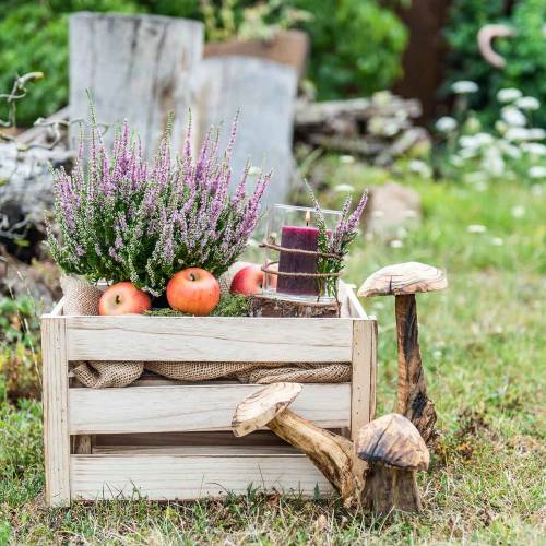 Puulaatikko Luonnonruskea 43,5cm/37,7cm/31,8cm 3 kpl:n setti