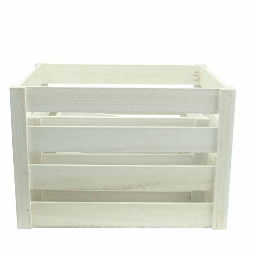 Floristik24 Puulaatikko Valkoinen 43,5cm/37,7cm/31,8cm 3 kpl:n setti