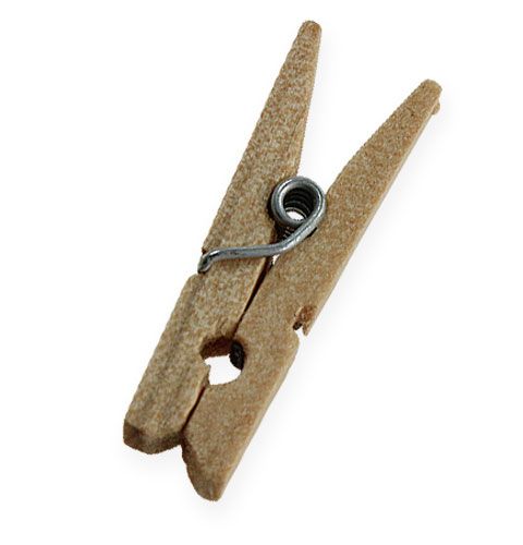Koristeelliset puiset klipsit 3cm luonto 72p