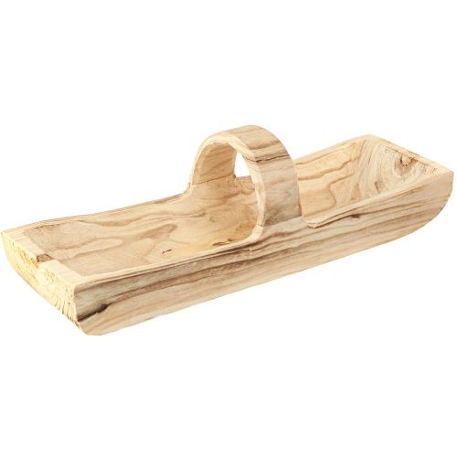 kohteita Puinen korikori kahvalla Paulownia wood 56×16cm K16cm