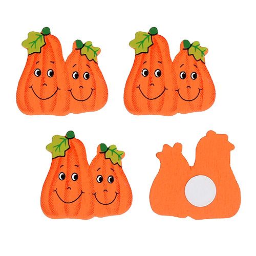 Floristik24 Puiset kurpitsat liimaukseen 2,5cm oranssi 18 kpl