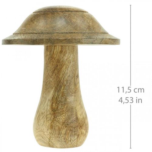 kohteita Puinen sieni uritettu puinen koristelu sieni mangopuu luonnollinen 11,5ר10cm