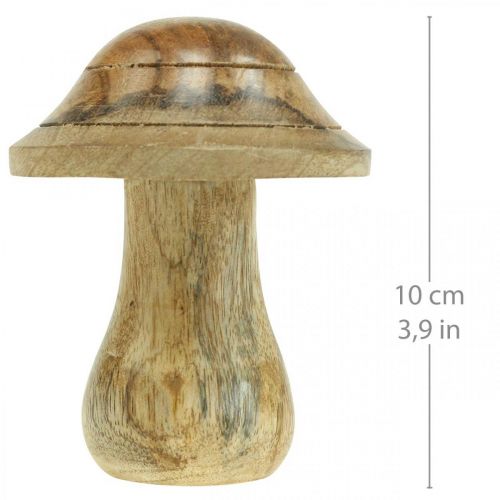 kohteita Puinen sieni uralla Syksyn deco sieni luonnon mangopuu 10×Ø8cm