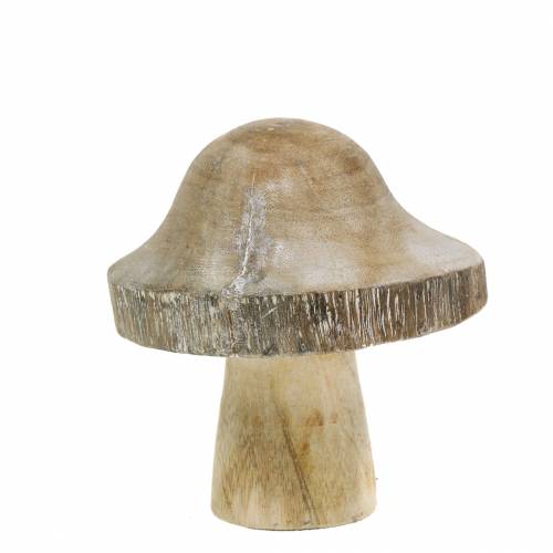 Floristik24 Puinen sieni luonto/valkoinen H10cm