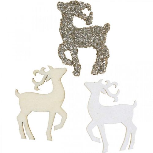 Floristik24 Scatter-koriste Jouluhirvipuinen koriste 4cm 72 kpl