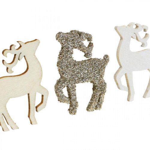 Floristik24 Scatter-koriste Jouluhirvipuinen koriste 4cm 72 kpl