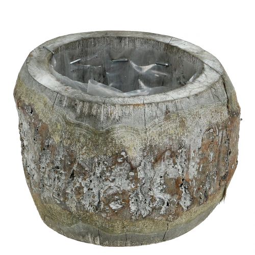 Floristik24 Puinen ruukku istutukseen Valkoinen pesty Ø14cm